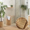 Casafield Round Laundry Hamper with Lid and Removable Liner Bag, Woven Water Hyacinth Laundry Basket for Clothes - 2 of 4