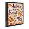 Stupell Industries Autumn Phrase with Leaves Black Floater Framed Canvas Wall Art - 3 of 4