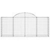 vidaXL Gabion Basket Silver Galvanized iron 78.7 x 11.8 x 39.4 in - 78.7" x 11.8" x 31.5"/39.4" 1 - 3 of 4