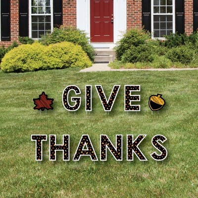 Big Dot of Happiness Give Thanks - Yard Sign Outdoor Lawn Decorations - Thanksgiving Party Yard Signs - Give Thanks