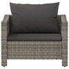 VidaXL Patio Armchair with Cushion Gray Poly Rattan - 4 of 4
