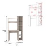 PAGED Writintg Desk with Two Superior Shelves, Spacious top surface to place Screen and Keyboard, Six Cubbies, White - 2 of 4