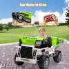 12V Kids Electric Ride on Toy Car, 2-Speed 4WD Ride-on Dump Truck with Remote Control, Automatic Dump Bed, Shovel & Music for Ages 4-8 - 4 of 4