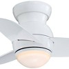 26" Minka Aire Modern Hugger Indoor Ceiling Fan with LED Light White Etched Opal Glass for Living Room Kitchen Bedroom Family Home - 3 of 4