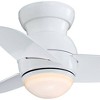 26" Minka Aire Modern Hugger Indoor Ceiling Fan with LED Light White Etched Opal Glass for Living Room Kitchen Bedroom Family Home - image 3 of 4