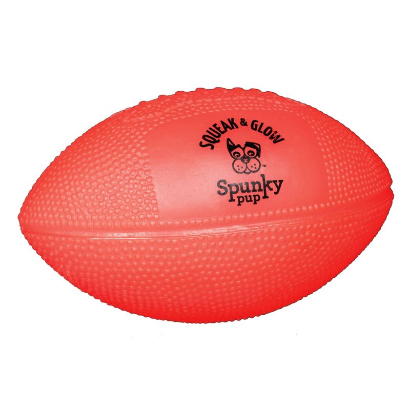 Spunky Pup Squeak &#38; Glow Football Dog Toy, 3 of 6