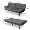 Dyonery 71" Convertible Futon Sofa Bed,Modern Memory Foam Futon Couch with Detachable Cushion,Adjustable Backrest & Armrest - 2 of 4