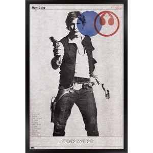 Trends International Star Wars: Mid-century Modern - Han Solo Framed Wall Poster Prints - 1 of 4