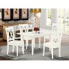 HomeStock 5-Pc Linen White Finish Solid Wood Top-Rectangular Dining Room Set with Butterfly Leaf-Seats 4 - 2 of 4