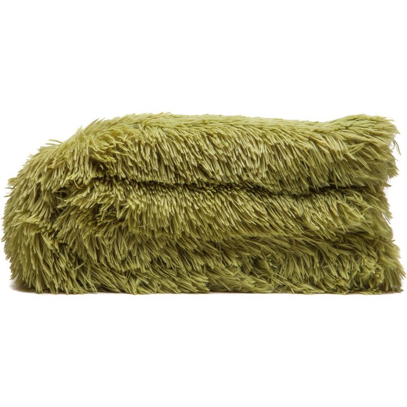 Chanasya Solid Faux Long Fur Fuzzy Throw Blanket, 4 of 8
