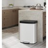 21 Gallon / 80 Liter Stainless Steel Trash Can with Lid, Large Garbage Can for Kitchen, Rustproof Step-on Kitchen Metal Trash Bin - 2 of 4