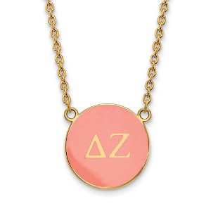 Black Bow Jewelry 14k Yellow Gold Plated Sterling Silver Delta Zeta Greek Life Necklace 18 Inch - 1 of 4