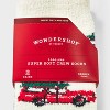 Toddler 2pk Cozy Christmas Car Tree & Checkered Crew Socks with Gift Card Holder - Wondershop™ Cream 2T-3T - 3 of 3