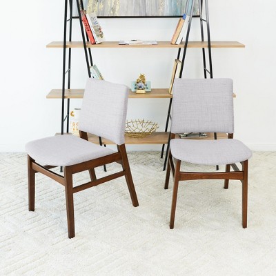 NicBex Mid Century Wood Dining Chairs Set of 2 with Upholstered Cushion Back,Stylish Accent Chairs for Dining Room,Kitchen,Office