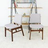 Vynxaria Light Gray Dining Chairs (Set of 2) with Mid-Century Modern Design - 2 of 4