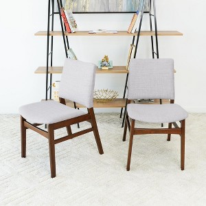 NicBex Mid Century Wood Dining Chairs Set of 2 with Upholstered Cushion Back,Stylish Accent Chairs for Dining Room,Kitchen,Office - 1 of 4