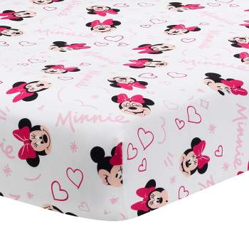 Lambs & Ivy Minnie Mouse Love Fitted Crib Sheet