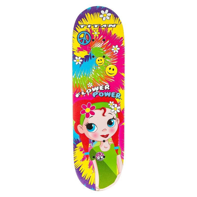 TITAN 9262 Flower Power Princess Complete 28" Girls' Skateboard, 1 of 10