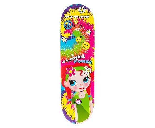 TITAN 9262 Flower Power Princess Complete 28" Girls' Skateboard