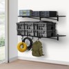 2-Pack Garage Wall Shelves,Heavy Duty Floating Shelves, 150 Lbs Load Capacity Wall Mounted Garage Tool Organizer, Ideal for Shed, Black - 2 of 4