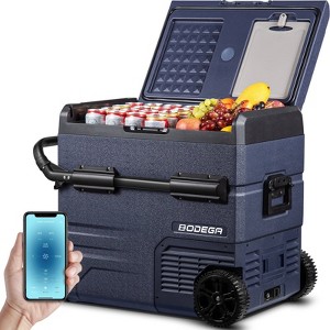12 Volt Car Refrigerator, Portable Freezer Dual Zone APP Control, 52 Cans Fridge 12/24V DC and 100-240V AC - 1 of 4
