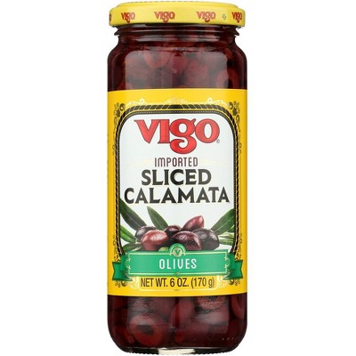 Vigo Sliced Kalamata Olives - 6 pack, 6 oz