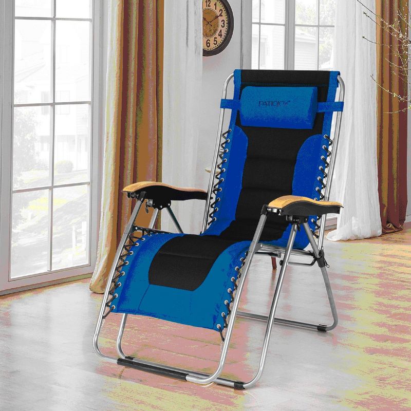 Costway Padded Zero Gravity Lounge Chair Oversize Folding Adjustable, 2 of 11