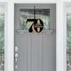 Big Dot of Happiness Adult 70th Birthday - Gold - Hanging Porch Birthday Party Outdoor Decorations - Front Door Decor - 1 Piece Sign - 2 of 4
