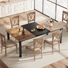 78.7 Inch Home Office Desk, Industrial Computer Desk, Modern Commercial Computer Table, Rustic Wood Metal Large Desk for Home Office (No Chairs) - 3 of 4