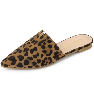 leopard mules womens
