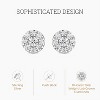 Gilded Lab-Grown Diamond Sterling Silver & 14KT Yellow Gold-Plated Stud Earrings for Women, Round Halo Shaped, 1/4, 1/2, 3/4, 1 Carat Total Weight - 2 of 4