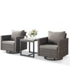 Outdoor Patio Swivel Chair Glider Chair with Removable Cushions for Porch - 3 of 4