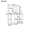 NicBex Potting Bench Table for Outside Wooden Garden Bench Table with 6-Tier Storage Shelves & Side Hook for Outdoor,Green - 3 of 4