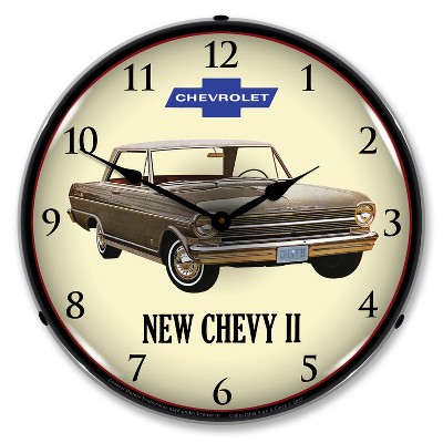 Collectable Sign & Clock | 1962 Chevy II Nova LED Wall Clock Retro/Vintage, Lighted