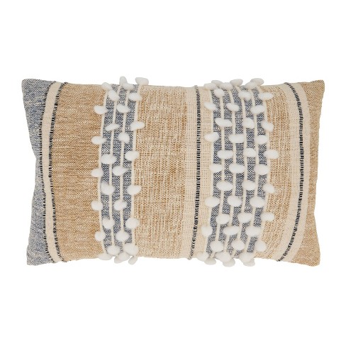 Textured Woven Striped Throw Pillow Cover - Saro Lifestyle : Target