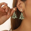 Festive Sparkle Earrings: Crystal Xmas Tree Dangles for Holiday Parties - 2 of 4