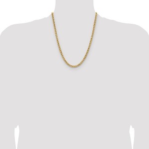 Chisel Stainless Steel Polished Yellow IP-plated 5mm 22" Wheat Chain Necklace - 1 of 4