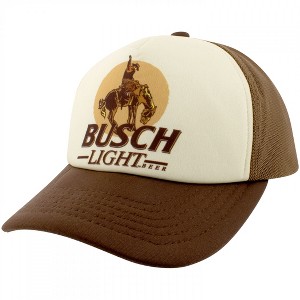 Adult Busch Light Rodeo Embroidered Cow Trucker Hat - 1 of 4