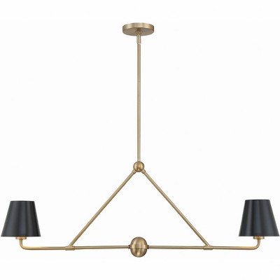 Crystorama Lighting Xavier 2 - Light Chandelier in  Vibrant Gold