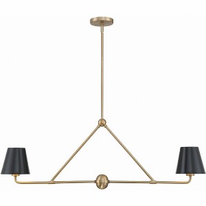 Crystorama Lighting Xavier 2 - Light Chandelier in  Vibrant Gold - 1 of 4