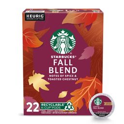 Starbucks Fall Blend Medium Roast Keurig K-Cup Coffee Pods - 22ct