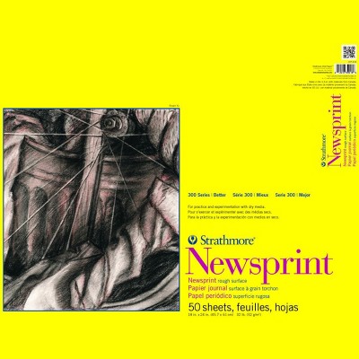 Strathmore 300 Series Newsprint Pad, 18 x 24 Inches, 32 lb, 50 Sheets