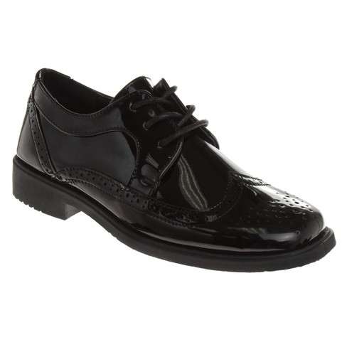 Josmo Boys Wingtip Oxford Lace Dress Shoes Black Patent 3 Target