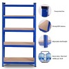 Adjustable 30''x59''5 Level Garage Tool Shelf Storage 2000lbs Capacity - 4 of 4