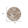 Brown Taupe And Tan Geometric Washable Indoor Outdoor Area Rug - 3 of 4