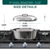 MAGNAWARE 5 Qt Cast Aluminum Oval Dutch Oven with Lid – Serves 4-8, Roasts, Stews & Cajun Cooking - 3 of 4