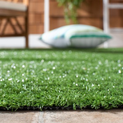 Vista Green Synthetic Turf Indoor/Outdoor Runner Rug