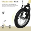 INFURNIC Kick Scooters Youth Scooter with Dual Brakes Adjustable Handlebar and Inflatable Tires, Beige, 47.3"*22.8"*33.5" - 3 of 4