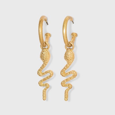 Snake Charm Hoop Earrings - Wild Fable™ Gold