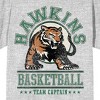 Stranger Things Hawkins Basketball Tiger Graphic Team Captain on Athletic Heather Ground Adult Crew Neck Short Sleeve T-shirt - 2 of 4